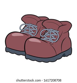 Illustration of a pair of boots on a white background