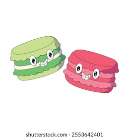 illustration of a pair of cute macarons