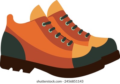 Illustration of a pair of hiking boots on a white background
