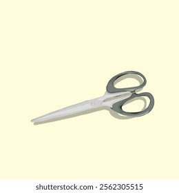 illustration of a pair of scissors on a yellow background