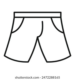 Illustration of a pair of shorts with pockets, great for representing sports, summer, and fashion