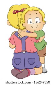 Big Sister and Little Brother Stock Illustrations, Images & Vectors ...