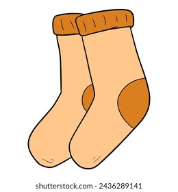 illustration of a pair of socks vector	