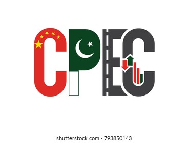 illustration of the Pakistan China Economic Trade in reference of the China-Pakistan Economic Corridor - CPEC