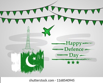Illustration of Pakistan Defence Day background