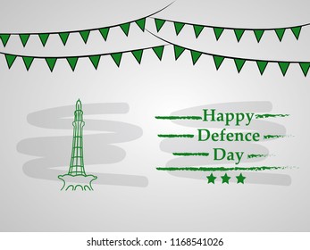 Illustration of Pakistan Defence Day background