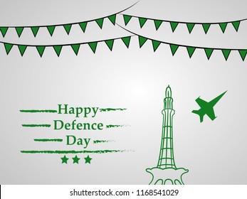 Illustration of Pakistan Defence Day background
