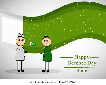 Illustration of Pakistan Defence Day background
