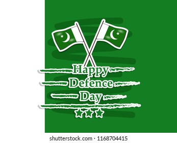 Illustration of Pakistan Defence Day background