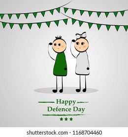 Illustration of Pakistan Defence Day background