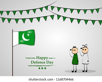 Illustration of Pakistan Defence Day background