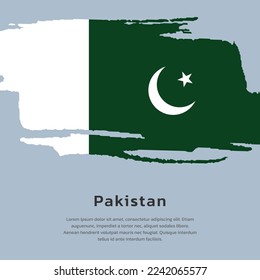 Illustration of Pakistan flag Template