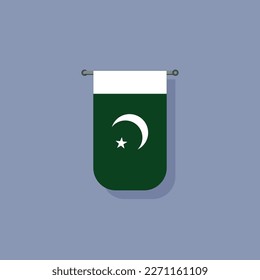 Illustration of Pakistan flag Template