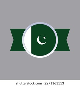 Illustration of Pakistan flag Template