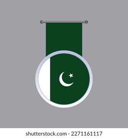 Illustration of Pakistan flag Template