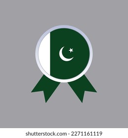 Illustration of Pakistan flag Template