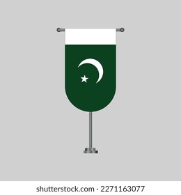 Illustration of Pakistan flag Template