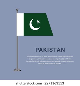 Illustration of Pakistan flag Template