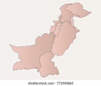 Illustration of the pakistan map 