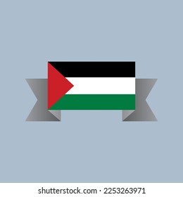 Illustration of Palestine flag Template