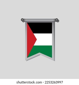 Illustration of Palestine flag Template