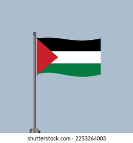 Illustration of Palestine flag Template