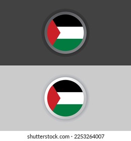 Illustration of Palestine flag Template