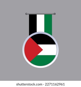 Illustration of Palestine flag Template