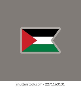 Illustration of Palestine flag Template