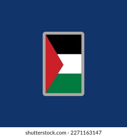 Illustration of Palestine flag Template