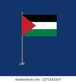 Illustration of Palestine flag Template