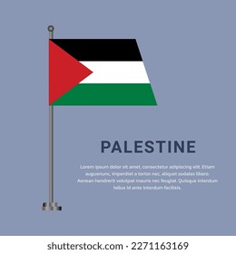Illustration of Palestine flag Template