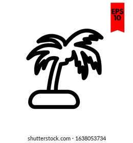 illustration of palm flat icon