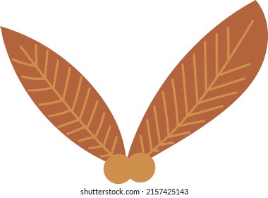 Illustration Of A Palm Leaf Element