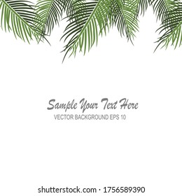 
illustration of palm leaf in a flat style. background theme.