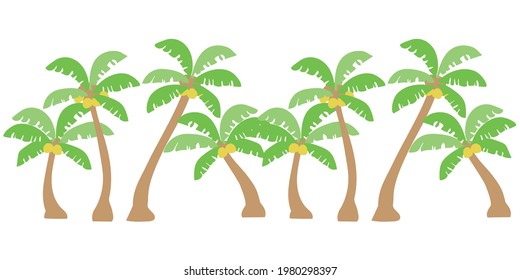 Illustration of palm tree frame