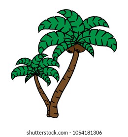 illustration of a palm tree on a white background