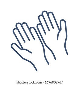 It is an illustration of the palm. Vector image.