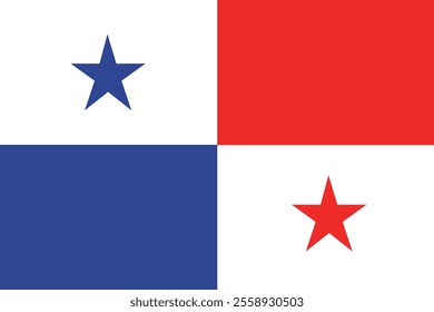 Illustration of Panama flag vector 