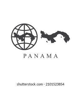 illustration of panama map, vector art.