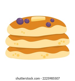 illustration pancakes breakfast and butter