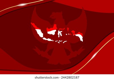 illustration of the Pancasila Garuda bird for the celebration of Pancasila's birthday