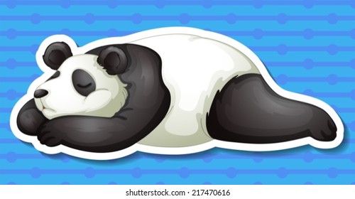 Illustration of a panda with background