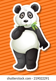 Ilustración de un panda con antecedentes