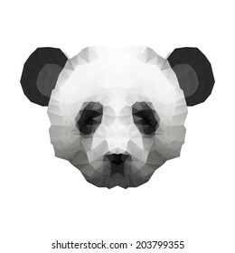  Illustration of panda bear on a white background. Vector Illustration EPS10.