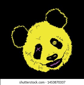 Illustration of panda for clothing