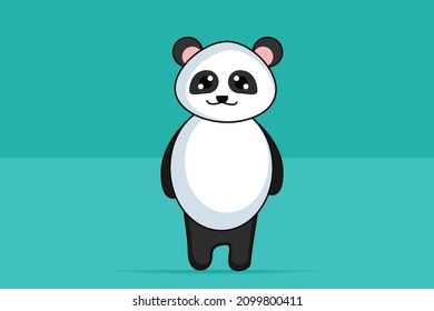 
illustration of a panda cute