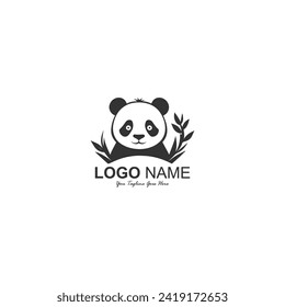 illustration panda cute design vector
