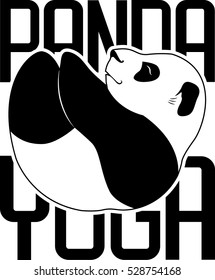 illustration of a Panda doing yoga exercise