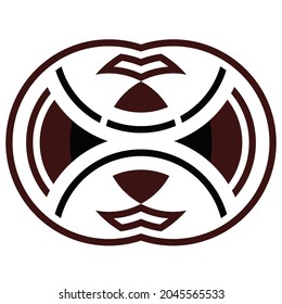 An illustration of panda face logo